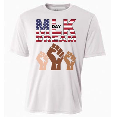 I Have A Dream Mlk Day Fist Up Cooling Performance Crew T-Shirt