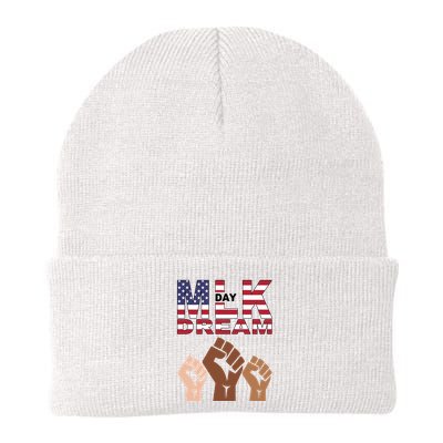 I Have A Dream Mlk Day Fist Up Knit Cap Winter Beanie