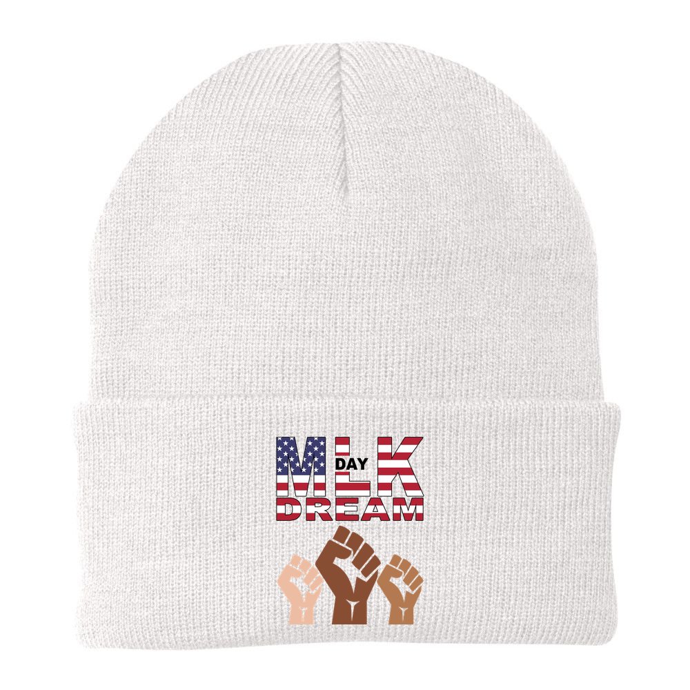 I Have A Dream Mlk Day Fist Up Beanie