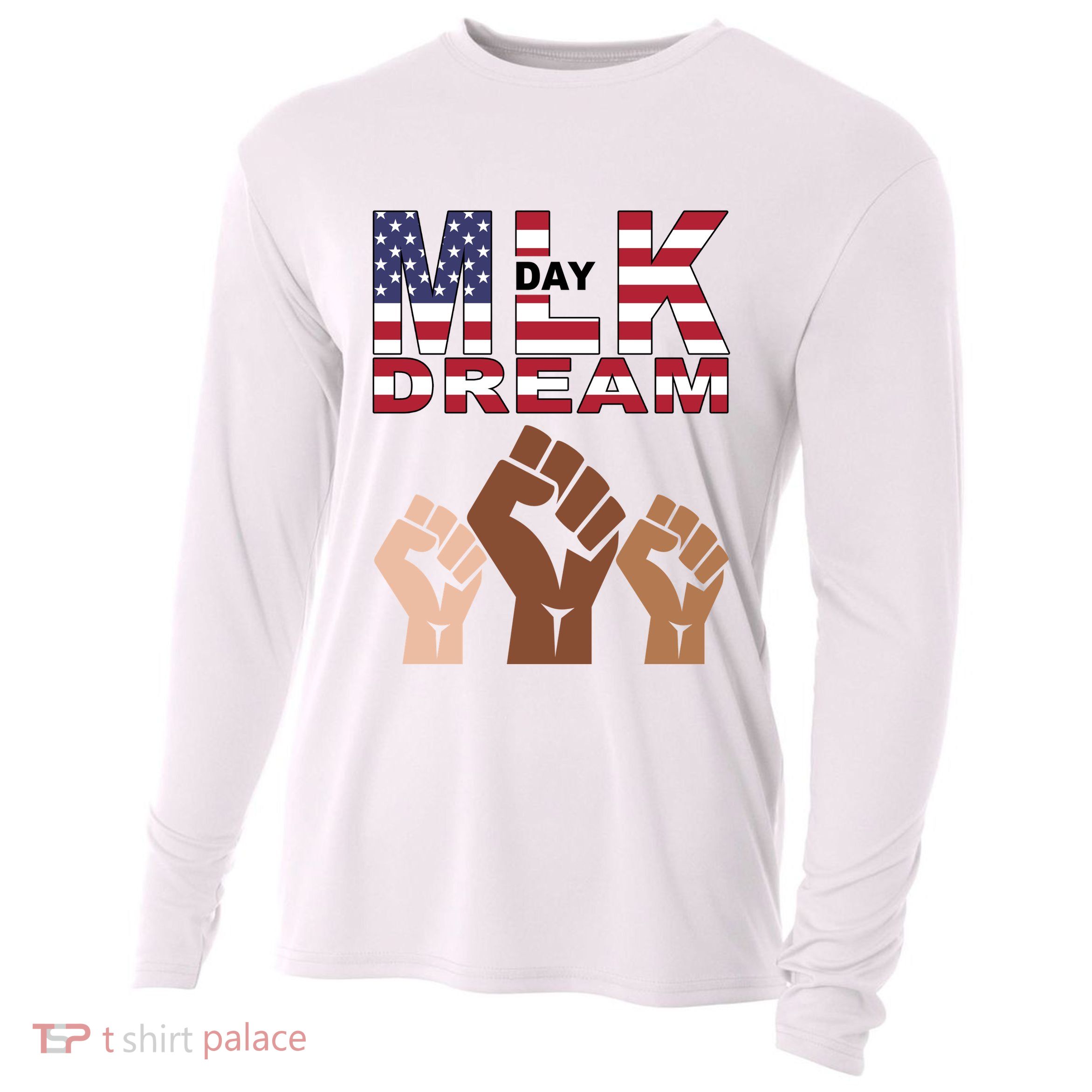 I Have A Dream Mlk Day Fist Up Cooling Performance Long Sleeve Crew