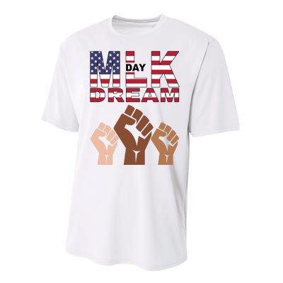 I Have A Dream Mlk Day Fist Up Performance Sprint T-Shirt