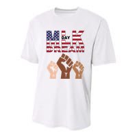 I Have A Dream Mlk Day Fist Up Youth Performance Sprint T-Shirt