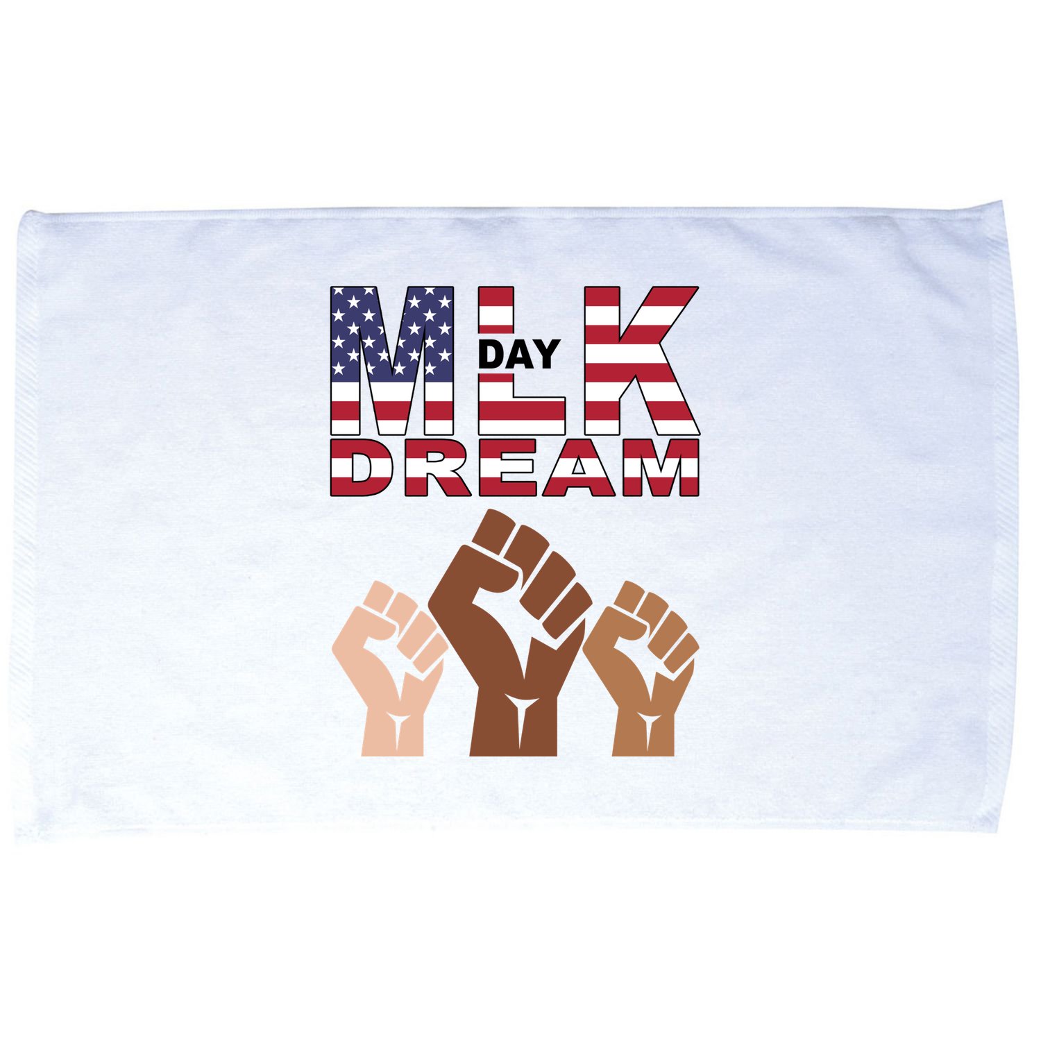 I Have A Dream Mlk Day Fist Up Microfiber Hand Towel
