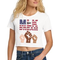 I Have A Dream Mlk Day Fist Up Crop Top
