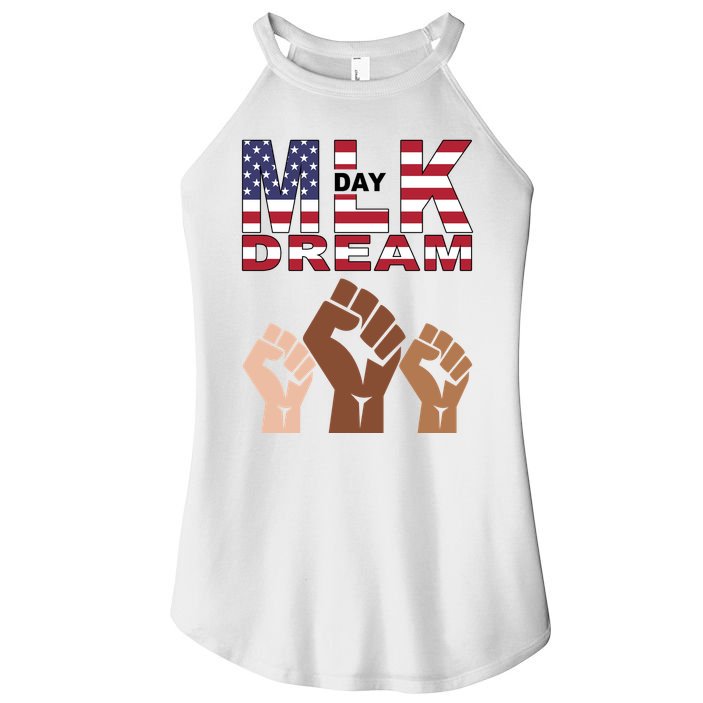 I Have A Dream Mlk Day Fist Up Women's Perfect Tri Rocker Tank