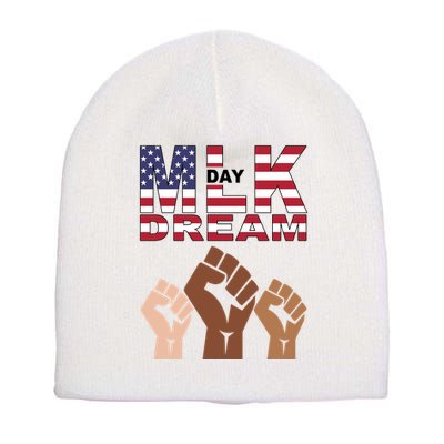 I Have A Dream Mlk Day Fist Up Short Acrylic Beanie