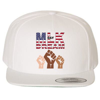 I Have A Dream Mlk Day Fist Up Wool Snapback Cap