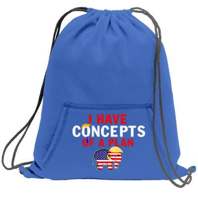 I Have A Concept Of A Plan Trump Harris Sweatshirt Cinch Pack Bag