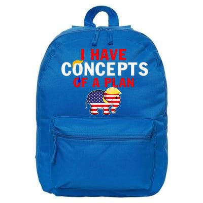 I Have A Concept Of A Plan Trump Harris 16 in Basic Backpack