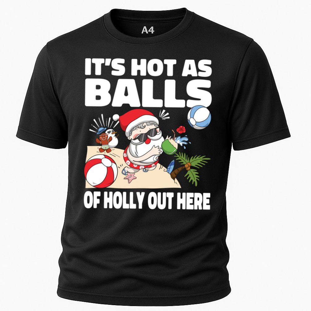 It’s Hot As Balls Of Holly Out Here Christmas In July Gift Performance Shirt