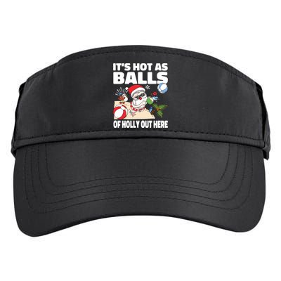 It’s Hot As Balls Of Holly Out Here Christmas In July Gift Adult Drive Performance Visor