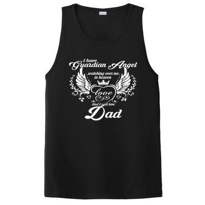 I Have A Guardian Angel In Heaven I Call Him Dad Gift PosiCharge Competitor Tank