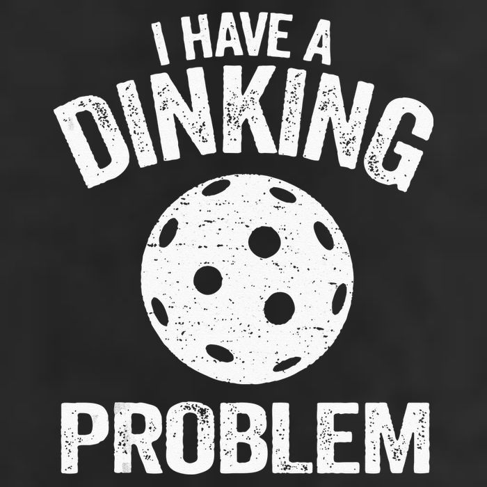 I Have A Dinking Problem Pickle Ball Jokes Funny Pickleball Crop Fleece Hoodie