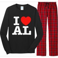 I Heart Alabama Love Long Sleeve Pajama Set