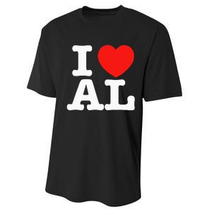 I Heart Alabama Love Performance Sprint T-Shirt