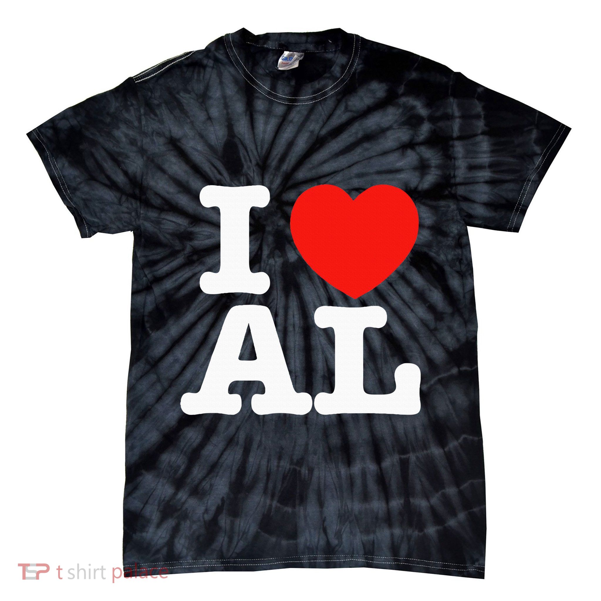I Heart Alabama Love Tie-Dye T-Shirt