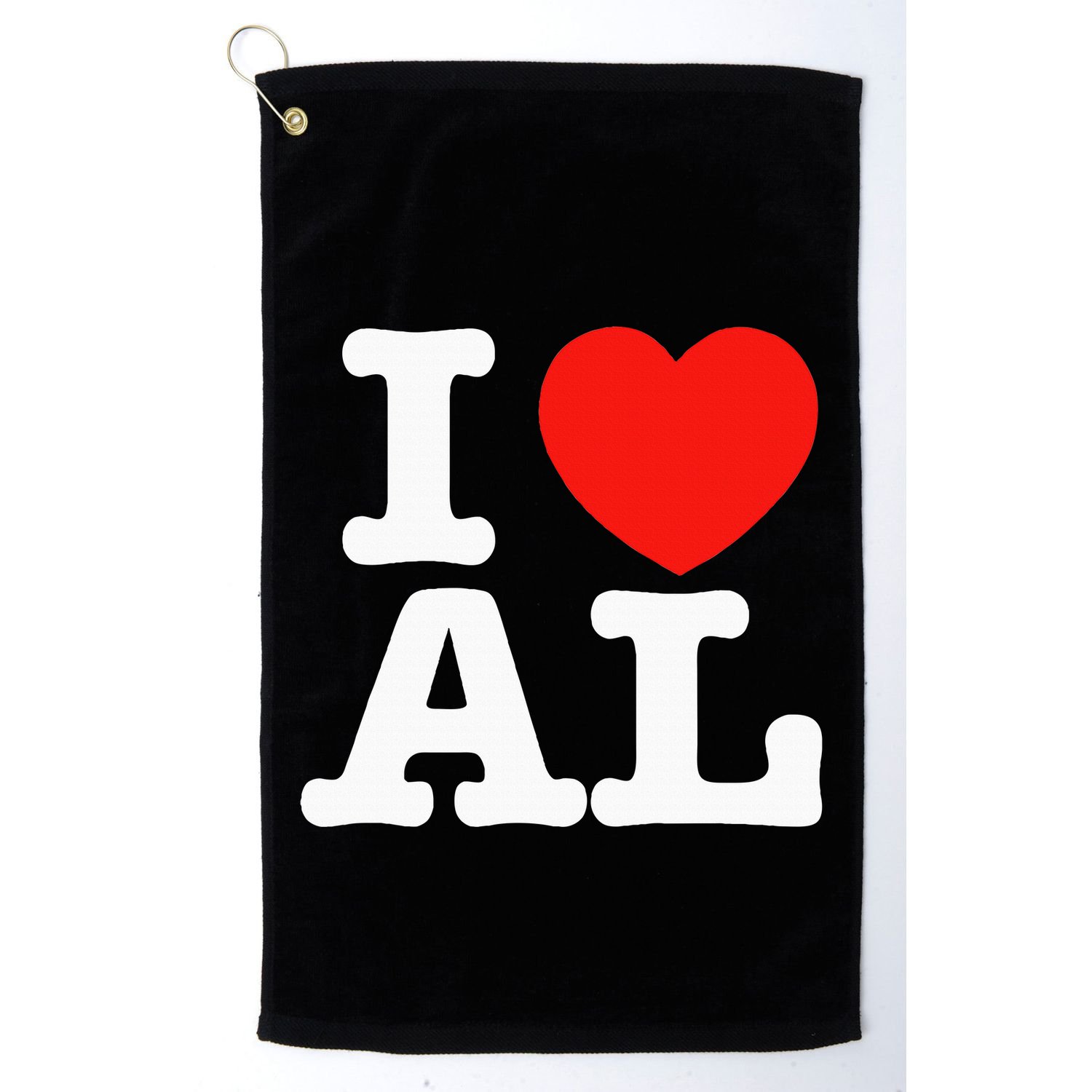 I Heart Alabama Love Golf Towel