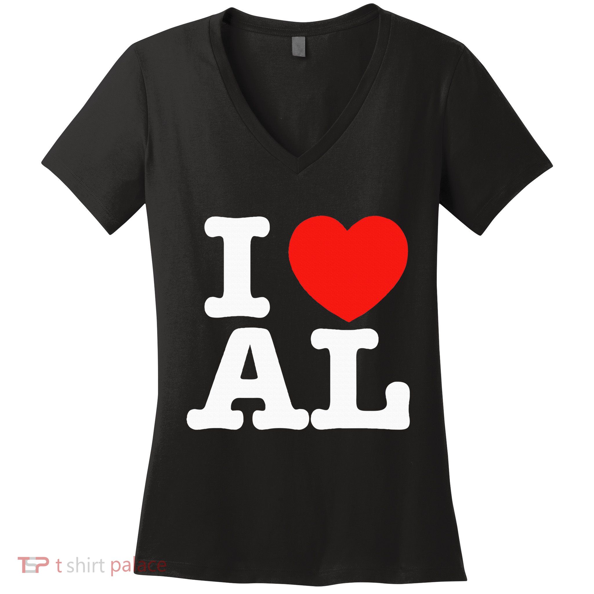 I Heart Alabama Love Women's V-Neck T-Shirt