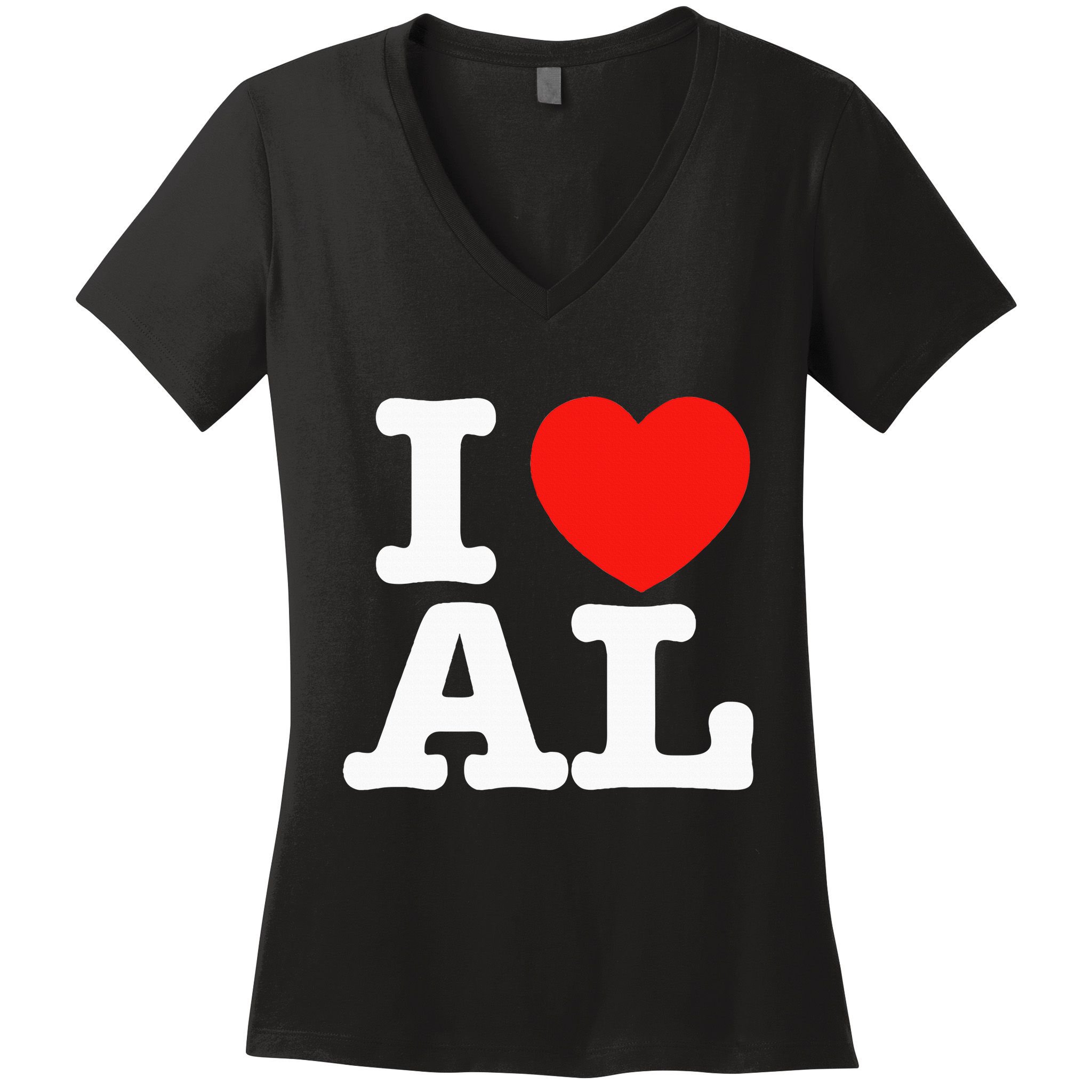 I Heart Alabama Love Women's V-Neck T-Shirt
