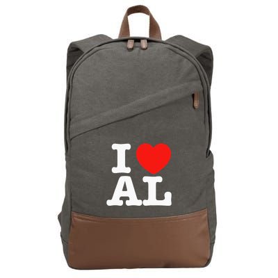 I Heart Alabama Love Cotton Canvas Backpack