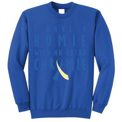 I Have A Homie With An Extra Chromie Down Syndrome Awareness Cool Gift Sweatshirt