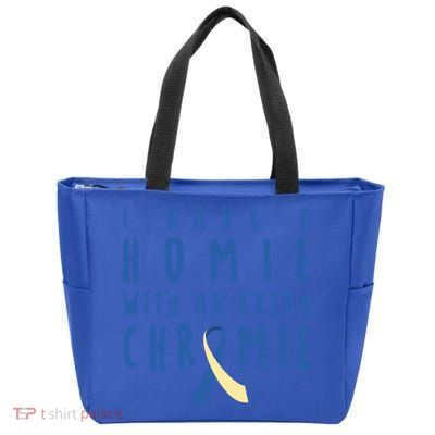 I Have A Homie With An Extra Chromie Down Syndrome Awareness Cool Gift Zip Tote Bag
