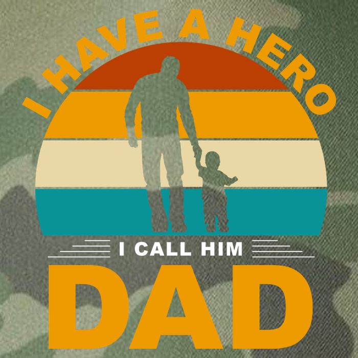 I Have A Hero I Call Him Dad Retro Sunset Legacy Tie Dye Trucker Hat