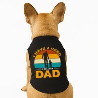 I Have A Hero I Call Him Dad Retro Sunset Doggie Tank