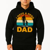 I Have A Hero I Call Him Dad Retro Sunset Hoodie
