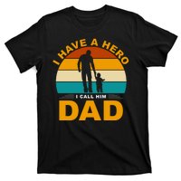 I Have A Hero I Call Him Dad Retro Sunset T-Shirt