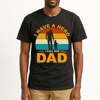 I Have A Hero I Call Him Dad Retro Sunset Tall T-Shirt