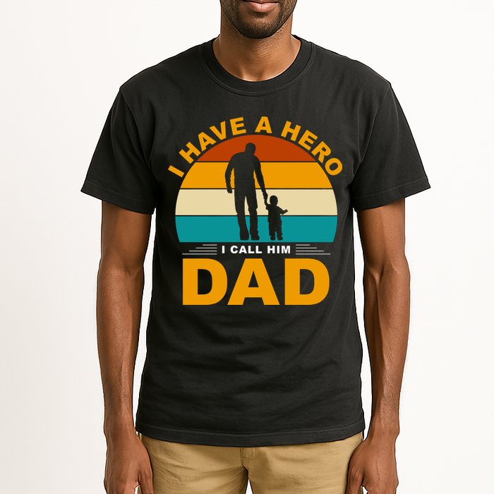 I Have A Hero I Call Him Dad Retro Sunset Tall T-Shirt
