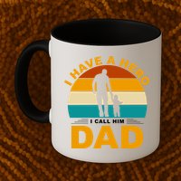 I Have A Hero I Call Him Dad Retro Sunset Mug