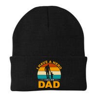 I Have A Hero I Call Him Dad Retro Sunset Beanie