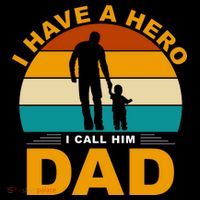 I Have A Hero I Call Him Dad Retro Sunset Bag