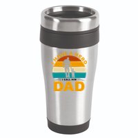 I Have A Hero I Call Him Dad Retro Sunset 16oz Travel Tumbler