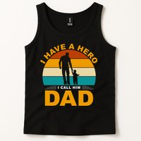 I Have A Hero I Call Him Dad Retro Sunset Tank Top