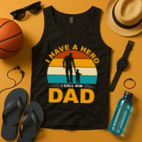 I Have A Hero I Call Him Dad Retro Sunset Tank Top