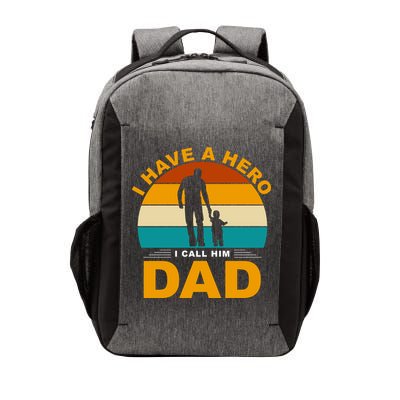 I Have A Hero I Call Him Dad Retro Sunset Vector Backpack