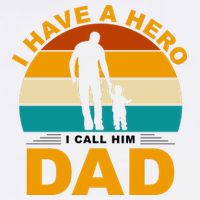 I Have A Hero I Call Him Dad Retro Sunset Garment-Dyed Sweatshirt