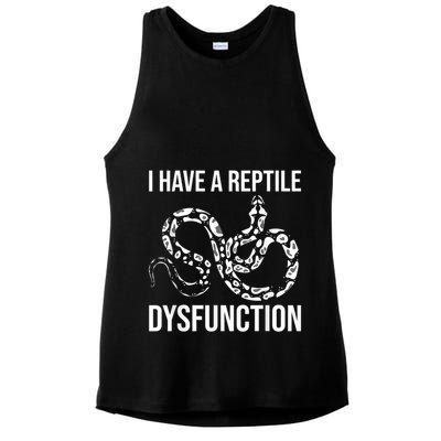 I Have A Reptile Dysfunction Snake Lover Reptiles Zoology Ladies PosiCharge Tri-Blend Wicking Tank