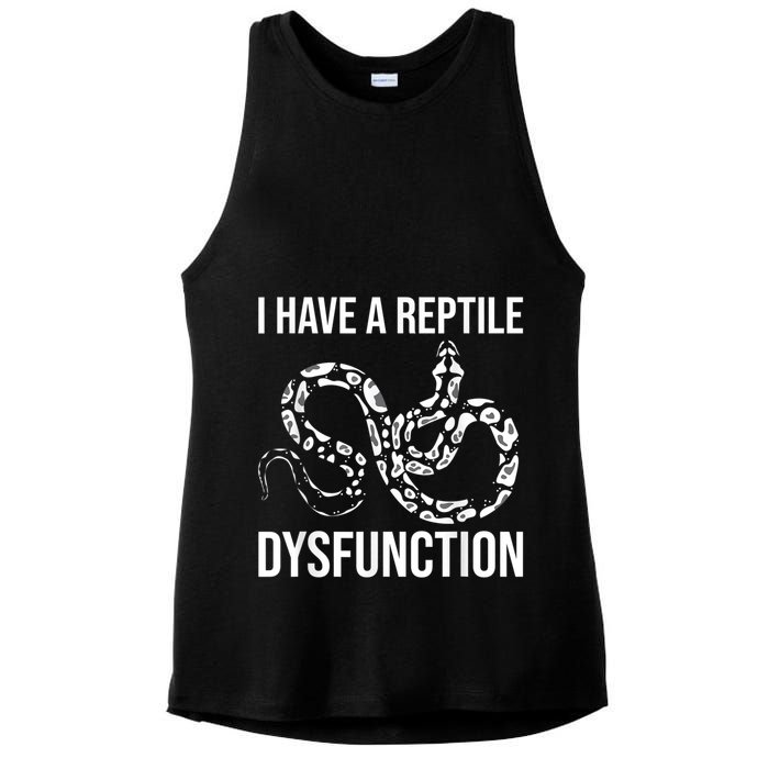 I Have A Reptile Dysfunction Snake Lover Reptiles Zoology Ladies PosiCharge Tri-Blend Wicking Tank