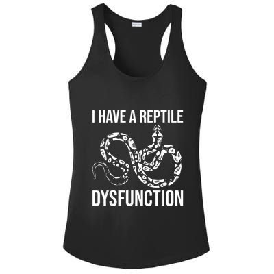 I Have A Reptile Dysfunction Snake Lover Reptiles Zoology Ladies PosiCharge Competitor Racerback Tank