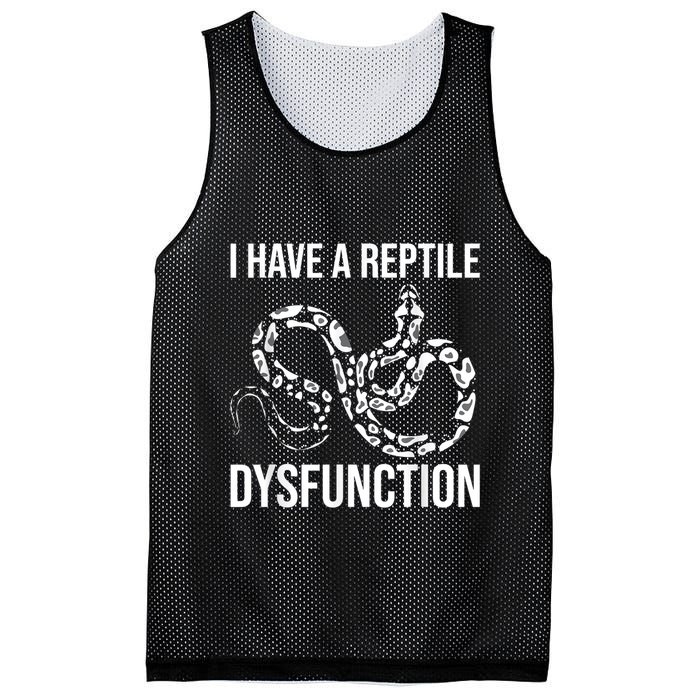 I Have A Reptile Dysfunction Snake Lover Reptiles Zoology Mesh Reversible Basketball Jersey Tank