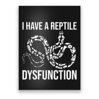 I Have A Reptile Dysfunction Snake Lover Reptiles Zoology Poster