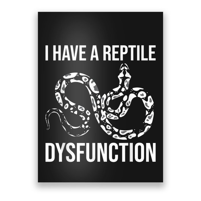 I Have A Reptile Dysfunction Snake Lover Reptiles Zoology Poster