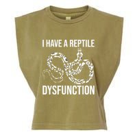 I Have A Reptile Dysfunction Snake Lover Reptiles Zoology Garment-Dyed Women's Muscle Tee