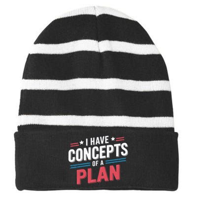 I Have A Concept Of A Plan Striped Beanie with Solid Band