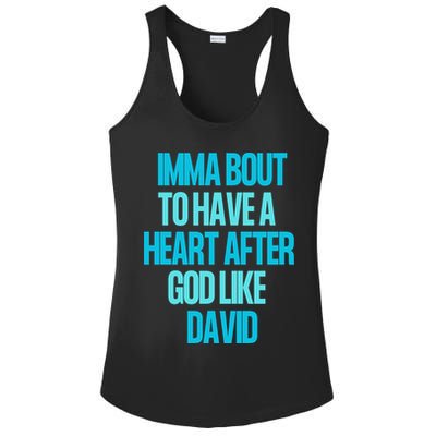 Inspirational Heart After God Like David Ladies PosiCharge Competitor Racerback Tank