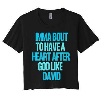 Inspirational Heart After God Like David Crop Top